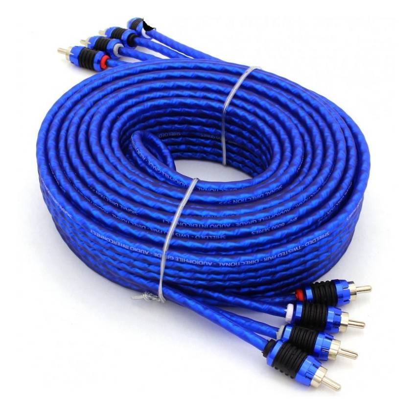 Stinger Electronics 6000-serie vierkanaals RCA kabel