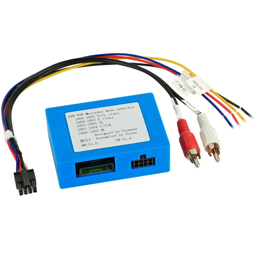 ACV actief systeem adapter Mercedes D2B Optical -> RCA