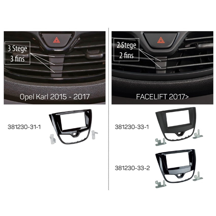 ACV 2DIN-radiopaneel Opel Karl