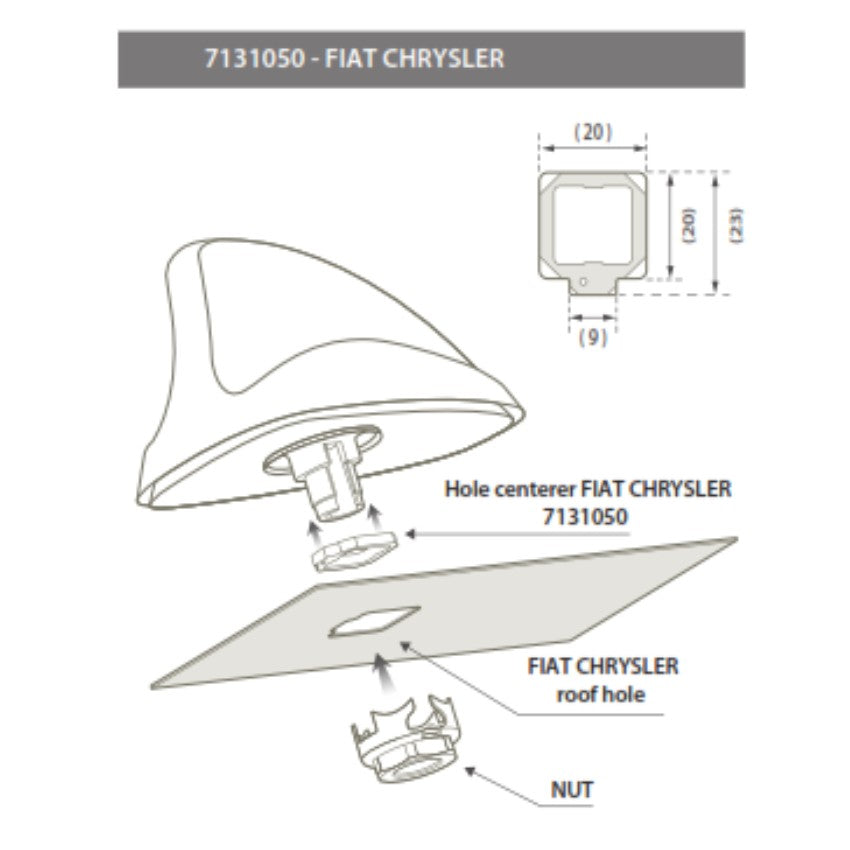MTA / Calearo 7131050 antenne-gat adapter Chrysler / Fiat