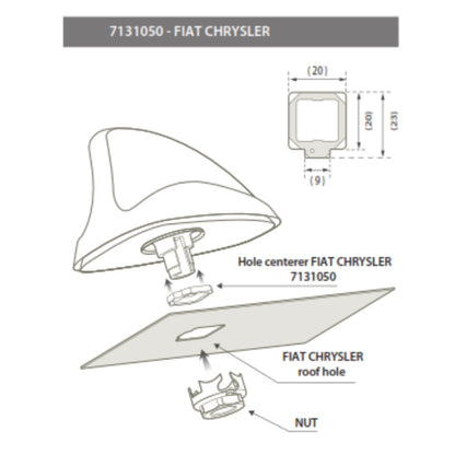 MTA / Calearo 7131050 antenne-gat adapter Chrysler / Fiat