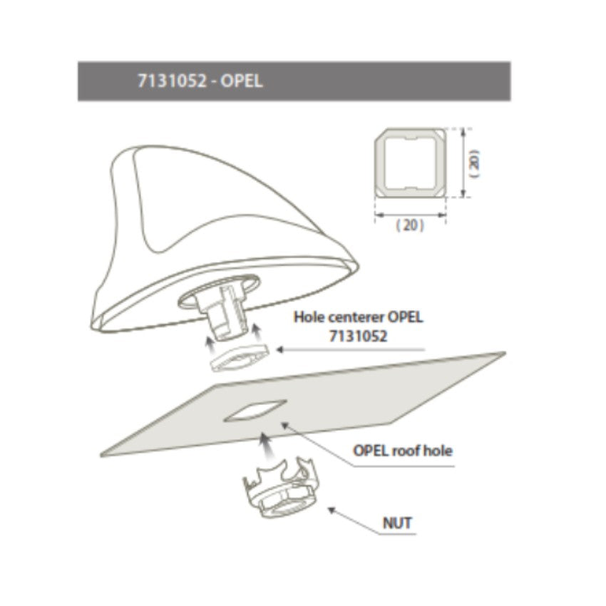 MTA / Calearo 7131052 antenne-gat adapter Opel