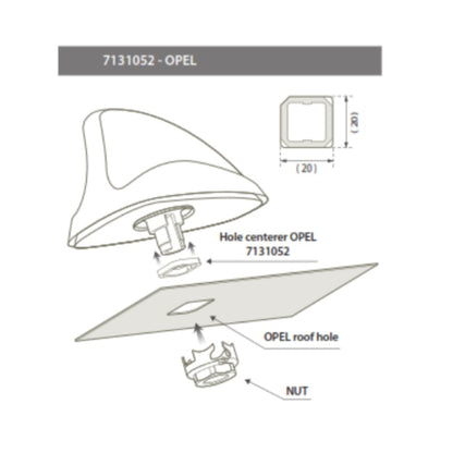 MTA / Calearo 7131052 antenne-gat adapter Opel