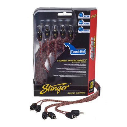 Stinger Electronics 4000-serie zeskanaals RCA kabel