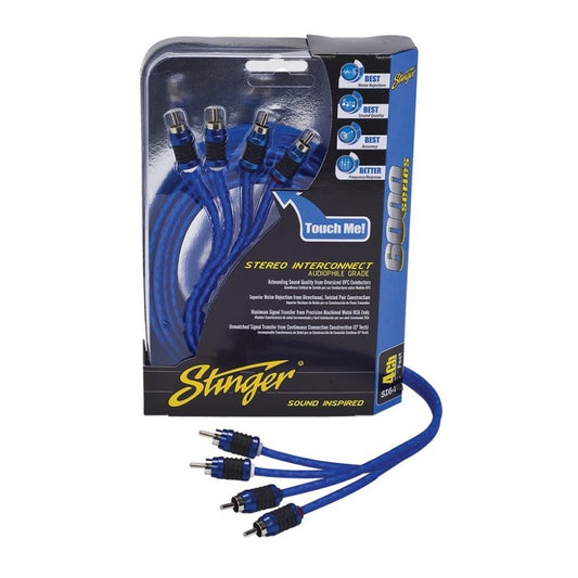 Stinger Electronics 6000-serie vierkanaals RCA kabel